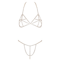 Łańcu bikini, złote, z dżetów, regulowane COTTELLI