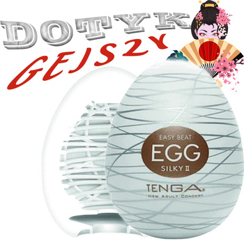 Dotyk gejszy - masturbator jajko Tenga EGG Silky o wewnetrznej powierzchni jak splot jedwabnych linek, seria New Standard (REGULAR)
