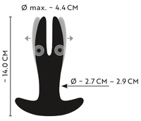 Wibrujący otwieracz pupy, dwukońcówkowy korek analny, rozwierany masażer prostaty, na pilota, wodoodporny IPX7