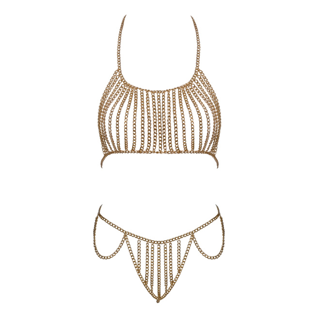 Łańcuszko bikini, złote, góra typu halter COTTELLI