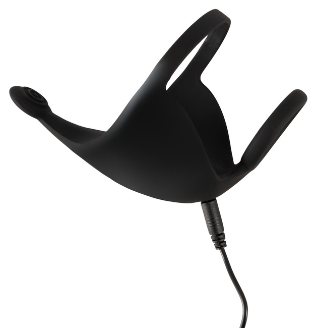 Pierścień na penisa z masażerem moszny na pilota