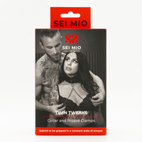 Wyściełana obroża i smycz SEI MIO, soft BDSM, bondage