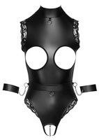 Body bez rękawów bez krocza Cottelli BONDAGE z odpinanym pasem do wiązania. 