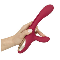 Rozkoszny śmieszek – wibrator z króliczkiem i radosnym języczkiem do pieszczenia punktu G i wnętrza pochwy, 3 silniki, 24,2 cm, silikon, wodoodporny IPX7