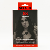 Miękki silikonowy pasek z knebelem kulkowym SEI MIO, soft BDSM, bondage