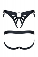 Czarne stringi (jockstrap) z regulowanym zapięciem