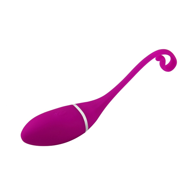 Wibrujące jajeczko spacerowe sterowane aplikacją Irena, purpurowe 7,5x3,5 cm
