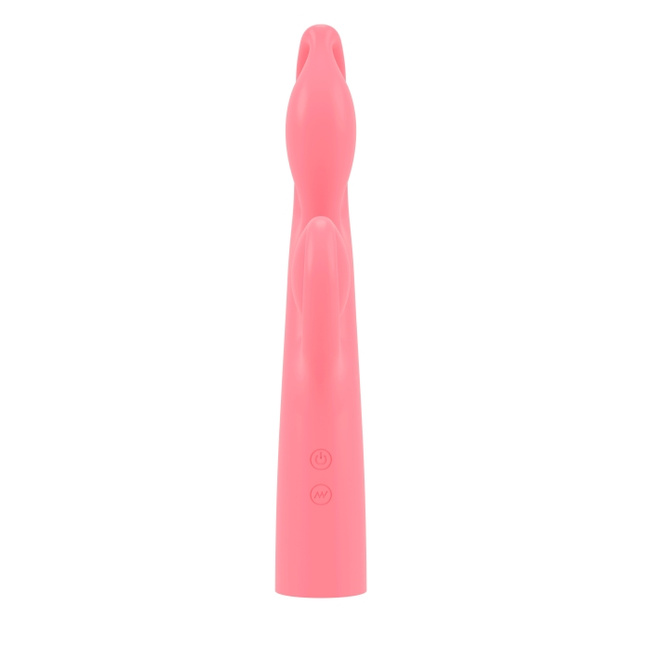 Królik Alicji – bajeczny elastyczny wibrator z królikiem do łechtaczki, 25 cm I wkładane 13,3 cm, silikon, IPX7