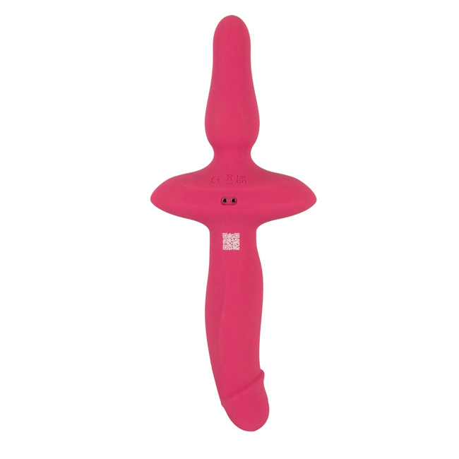 2w1 dwustronny wibrator 13,5 cm i korek analny 8,5 cm, 2 silniki, silikon, wodoodporny IPX7