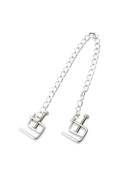 Klamerki do sutków z uchwytami na ciężarki i łańcuszkiem