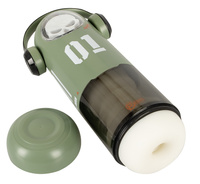 Duży masturbator 3w1 z wibracjami, ruchem posuwistym, z grzaniem i świecącą czaszką