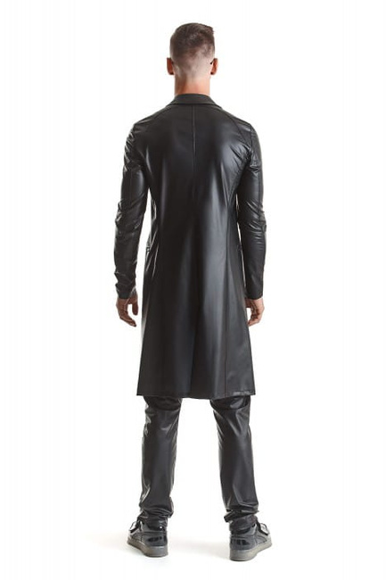 Płaszcz męski z ekoskóry