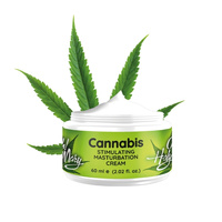 Krem do masturbacji z Cannabis CBD, dla kobiet, dla mężczyzn, doskonały poślizg, intensywna przyjemność, bez cukru, bez glutenu, 100% wegański, 60 ml