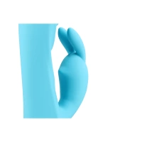 Wibrator fałdowany do punktu G, z królikiem z długimi uszami, płynny silikon, 2 silniki, 21 cm