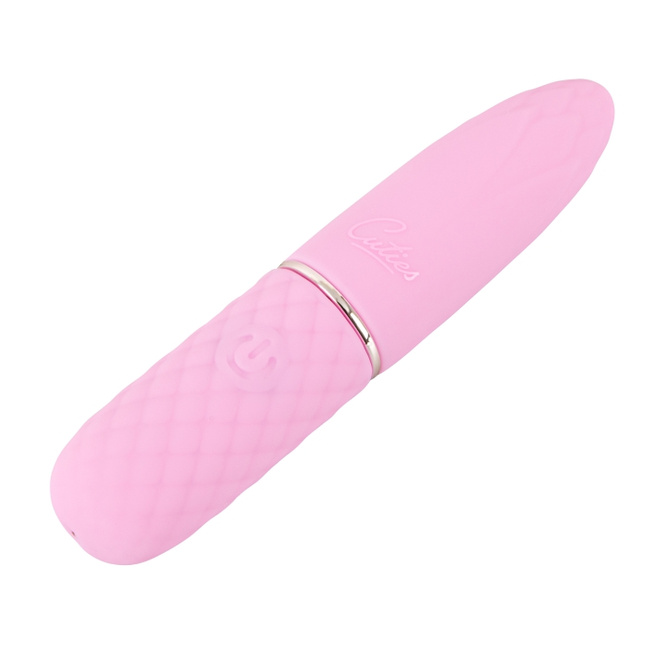 Liliowy prosty mini wibrator do kosmetyczki, do waginy i anusa, super silne wibracje, 10,5 cm, Cuties 5 generacji