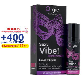 Wibrator w płynie Sexy Vibe (różowy) Intensywny Orgazm moc8/10