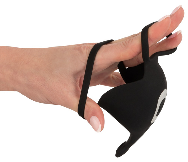 Pierścień na penisa z masażerem moszny na pilota