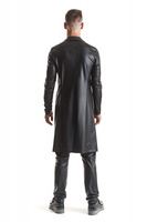 Płaszcz męski z ekoskóry