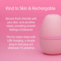 Wibrujące jajeczko do pieszczot łechtaczki, sutków i miejsc erogennych, silikonowe, 10 trybów pracy, różowe