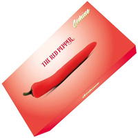 Ogrodek rozkoszy – smukły wibrator papryka, 10 wibracji, 16,3 cm, Ø28 mm, silikon,  wodoodporny IPX5