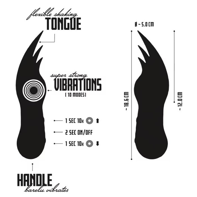 Super silny liżący wibrator z trzema języczkami do łechtaczki 10 trybów wibracji