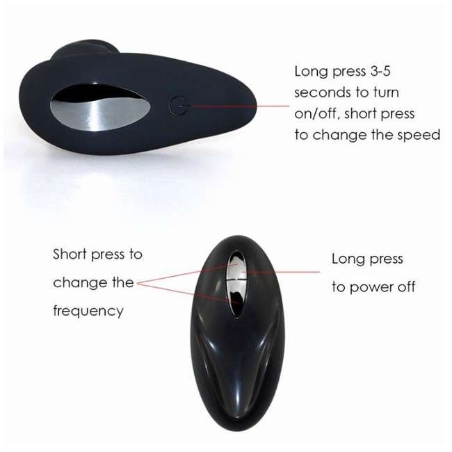 Tylne wejście - wygięty wibrujący silikonowy masażer prostaty o karbowanej powierzchni sterowany pilotem