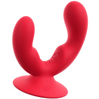 Uśmiechnięty wibrator waginalno-analny z przyssawką, 9 trybów wibracji, wodoodporny, silikon