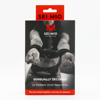 Miękkie kajdanki na nadgarstki SEI MIO, soft BDSM, bondage, 2 sztuki