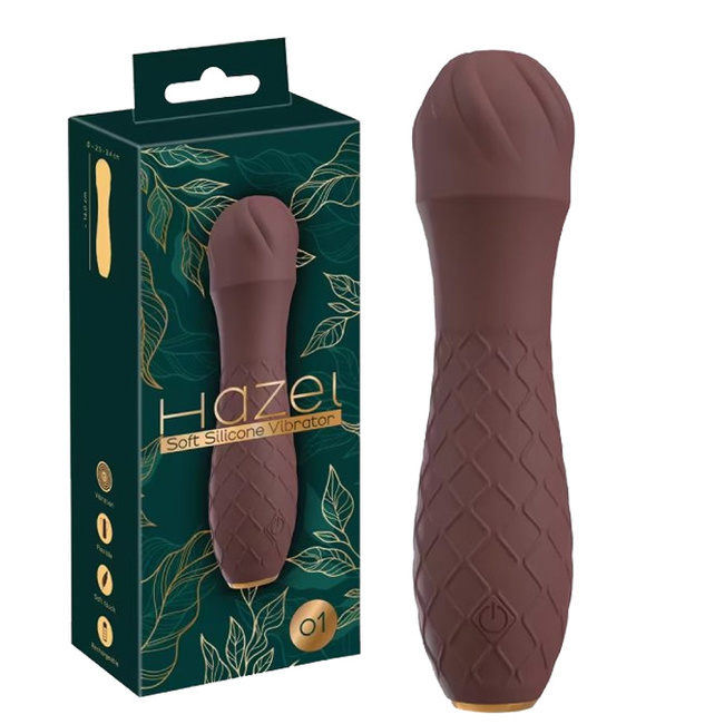 Hazel 01 wibrator do torebki z falowaną główką 10 trybów wibracji