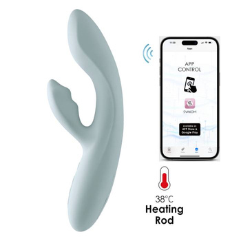 Gorąca namiętność wibrator z królikiem do łechtaczki i funkcja grzania sterowany smartfonem 18,8 cm