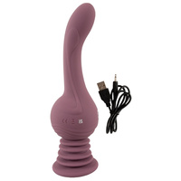 Wibrujący mocarz – ultrasilny wibrator do punktu G, z przyssawką, 23,5 cm