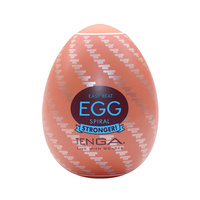 Rollercoster - masturbator jajko Tenga EGG Spiral o wewnętrznej powierzchni pokrytej spiralnymi frezami, seria Hard Boiled (STRONGER)