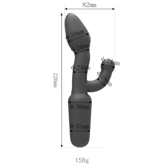 Dildo analne ze stymulatorem łechtaczki