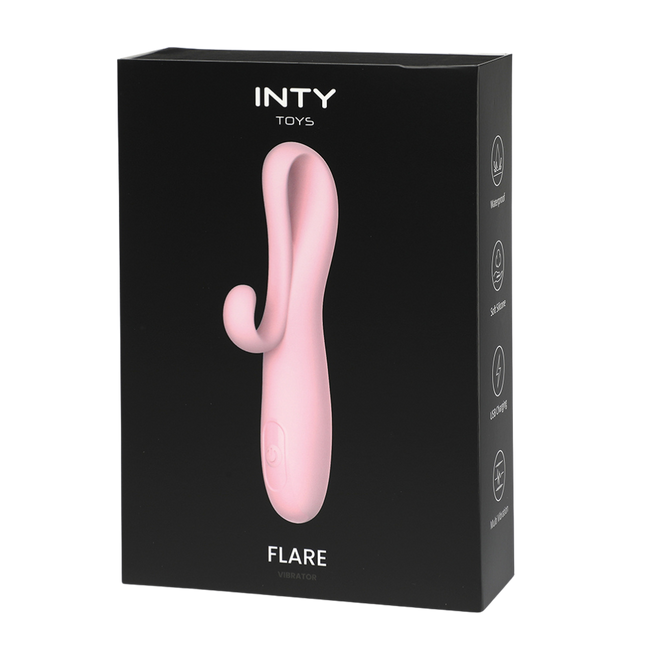 Mocny, różowy wibrator do punktu G z zakręconym królikiem do łechtaczki, IPX6, dł. 16 cm