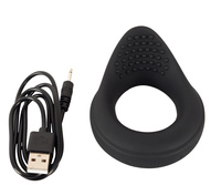 Wibrujący pierścień ring erekcyjny stymulacją jąder, 2 generatory wibracji, silikon, wodoodporny IPX7, Ø 4 cm (rozciągliwe)
