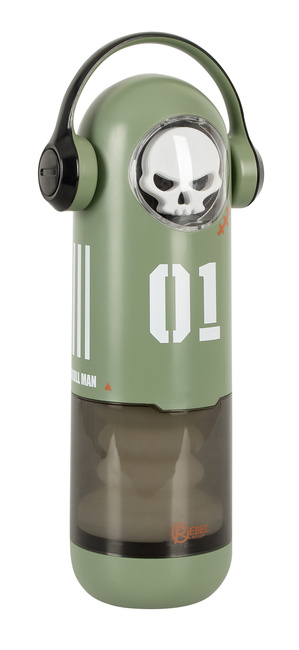 Duży masturbator 3w1 z wibracjami, ruchem posuwistym, z grzaniem i świecącą czaszką