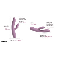 Wibrator z króliczkiem do łechtaczki, sterowany aplikacją, smartfonem, 18 cm, silikon, wodoodporny