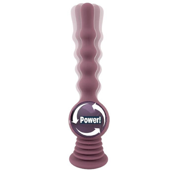 Analny siłacz – ultrasilnie wibrujące dildo kulkowe z przyssawką, 27,7 cm (wkładane 17 cm)  Ø max 3,4 cm