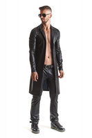 Płaszcz męski z ekoskóry