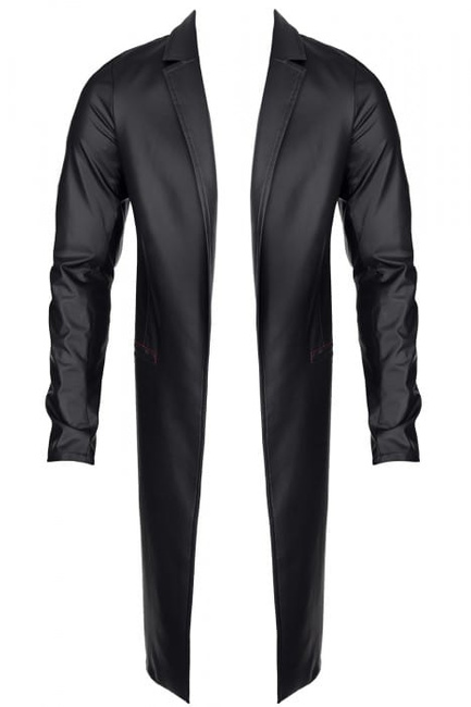 Płaszcz męski z ekoskóry