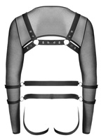 3-częściowy zestaw do soft bondage. Crop top + uprząż na piersi + jock SVEN