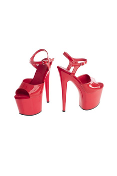 Błyszczące czerwone szpilki 18 cm