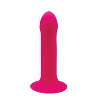 Dildo proste z silną przyssawką, termoaktywne, silexpan silikon, dwuwarstwowe, rozmiar średni 16,5 cm, kolor różowy