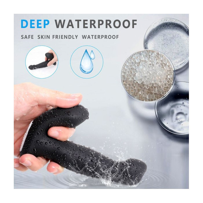 Tylne wejście silikonowy masażer prostaty z wibrującą główką, wibrującym stymulatorem krocza i ruchem posuwistym push, sterowany pilotem