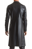 Płaszcz męski z ekoskóry