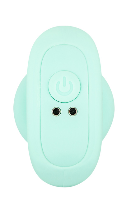 Wibrujący pieszczoch analny Cuties. Trzy stymulujące części, o zmiennej grubości, kolor zielony, silikon