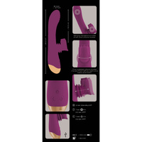 Purpurowy spryciarz – Silny wibrator z wahadłowym stymulatorem łechtaczki z delikatną szczoteczką