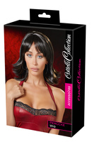 Zmysłowa brunetka – średnia peruka w stylu choppy black bob, dł. 30 cm, poliester, kolor: brunetka