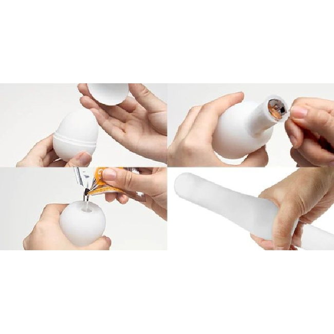 Nocny drift II - masturbator jajko Tenga EGG Misty II z frezami w kształcie piramidek tworzących fale na wewnętrznej powierzchni, seria Hard Boiled (STRONGER)