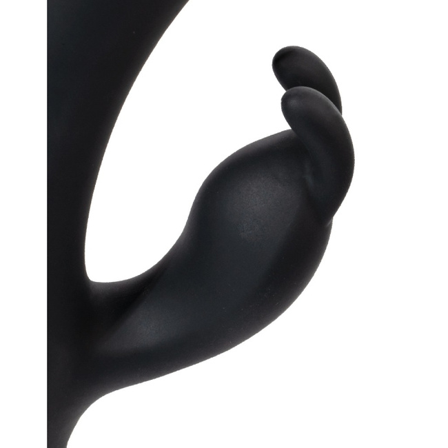 Sensual - Namiętny Filip: luksusowy wibrator z królikiem do łechtaczki, z cyfrowym wyświetlaczem, hebanowa czerń, silikon, 26,9 cm